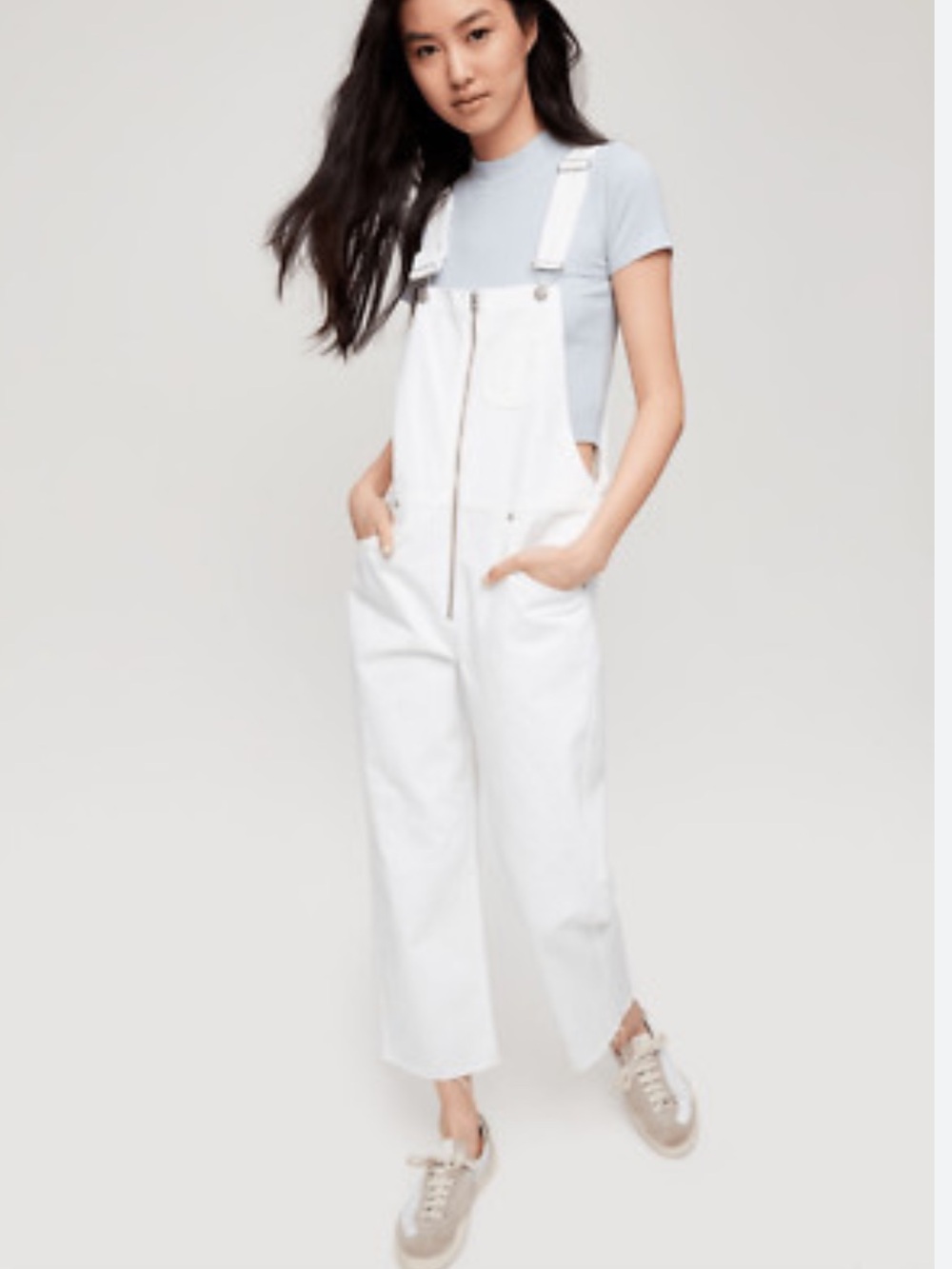 Wilfred Free Aritzia Jenna Straight Leg Overalls White